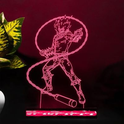 3D Illusion Ghost Raider Led Night Lamp 16 Color Changing Light with Remote Control Gift for Anime Lover