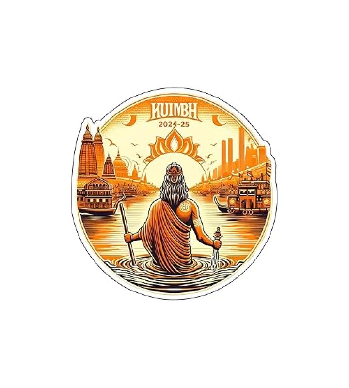 KUMBH Mela Fridge Magnet Refrigerator Stylish Magnet Office, Almirah, & Home Decor Indian Culture & Souvenir Magnet
