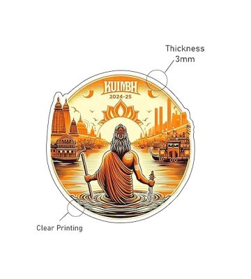 KUMBH Mela Fridge Magnet Refrigerator Stylish Magnet Office, Almirah, & Home Decor Indian Culture & Souvenir Magnet