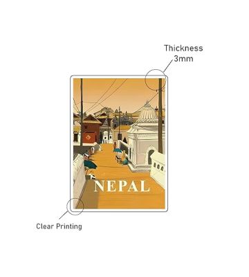 Nepal Country Fridge Magnet Travel Souvenir Magnet Kitchen, Refrigerator, Home Decor Nepal Printed Magnet Sticker