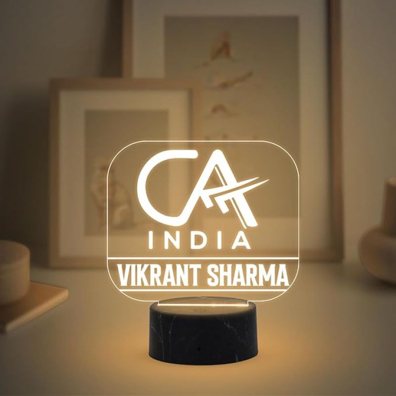 Personalized Chartered Accountant Name Night Lamp with Warm White Light Thankyou Gift for CA Gift for CA Student