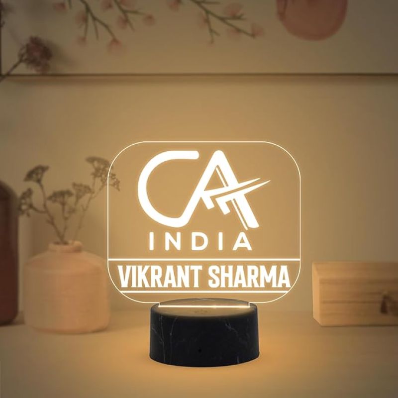 Personalized Chartered Accountant Name Night Lamp with Warm White Light Thankyou Gift for CA Gift for CA Student