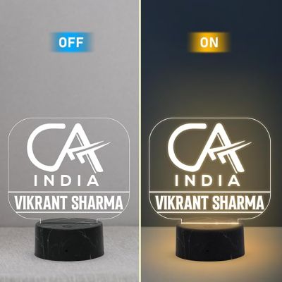 Personalized Chartered Accountant Name Night Lamp with Warm White Light Thankyou Gift for CA Gift for CA Student
