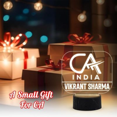 Personalized Chartered Accountant Name Night Lamp with Warm White Light Thankyou Gift for CA Gift for CA Student
