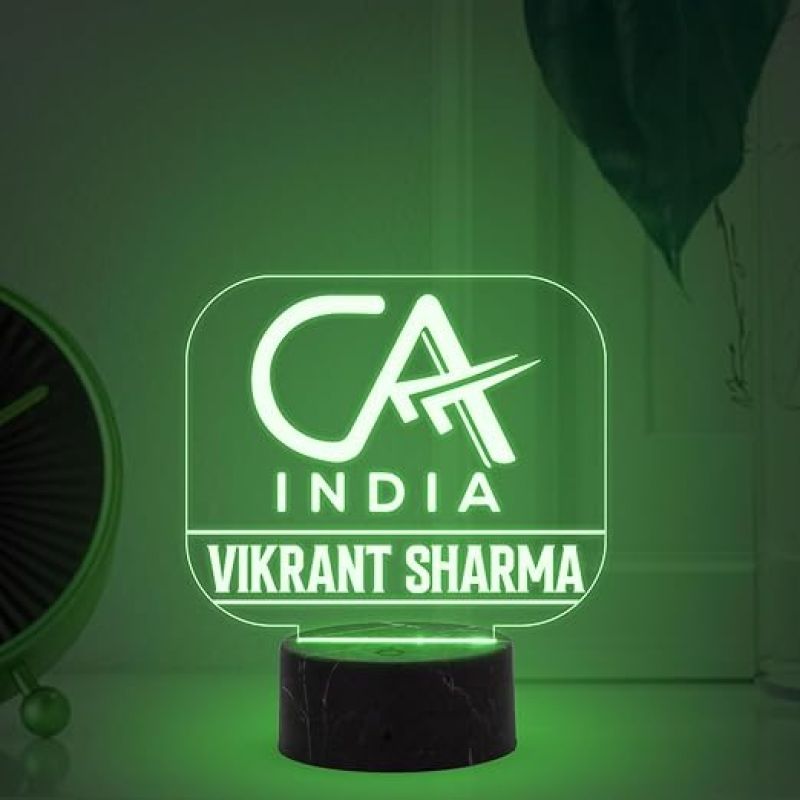 Personalized Chartered Accountant Name Night Lamp with Multicolor Light Thankyou Gift for CA Gift for CA Student