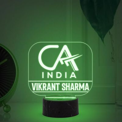 Personalized Chartered Accountant Name Night Lamp with Multicolor Light Thankyou Gift for CA Gift for CA Student