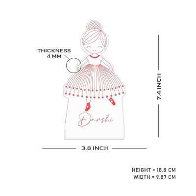 3D Illusion Doll Led Night Lamp with Warm White Color Customize with name Birthday Gift for Girl, Friend
