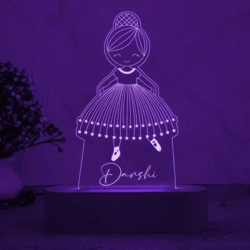 3D Illusion Doll Night Lamp with 7 Color Changing Light Customize with name Birthday Gift for Girl, Friend