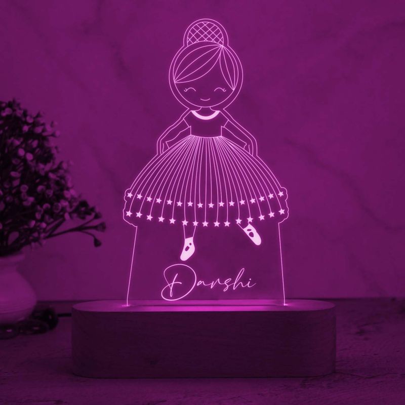 3D Illusion Doll Night Lamp with 7 Color Changing Light Customize with name Birthday Gift for Girl, Friend