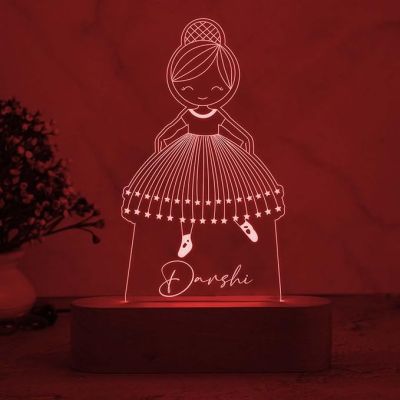 3D Illusion Doll Night Lamp with 7 Color Changing Light Customize with name Birthday Gift for Girl, Friend