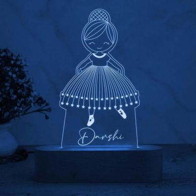 3D Illusion Doll Night Lamp with 7 Color Changing Light Customize with name Birthday Gift for Girl, Friend