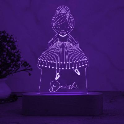 3D Illusion Doll Night Lamp with 7 Color Changing Light Customize with name Birthday Gift for Girl, Friend