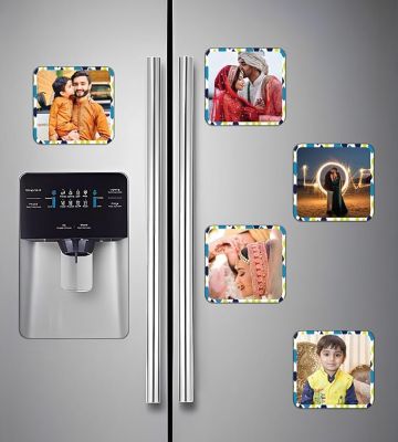 Customized Photo Fridge Magnet Set of 5 Gift for Anniversary Valentine & Birthday