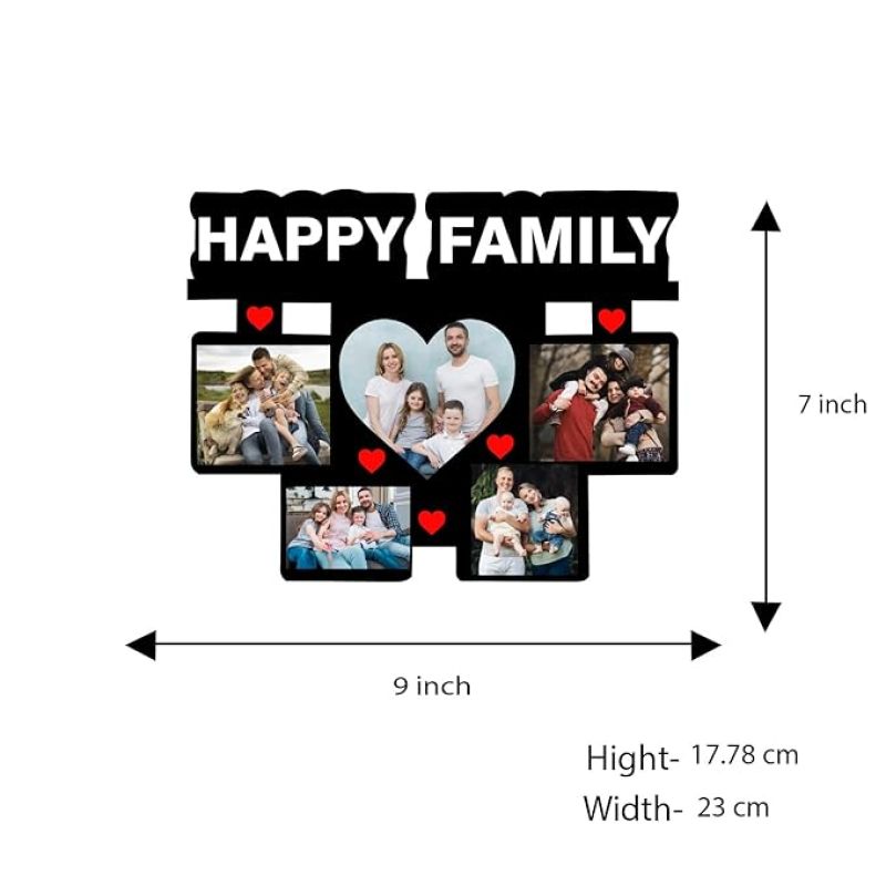Personalized Happy Family Collage Photo Frame Customised with Collage Family Photo Frame Memorable Gift for Family