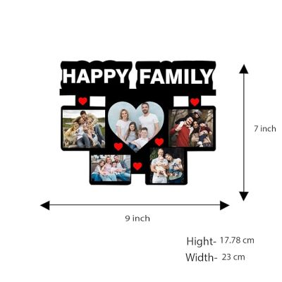 Personalized Happy Family Collage Photo Frame Customised with Collage Family Photo Frame Memorable Gift for Family