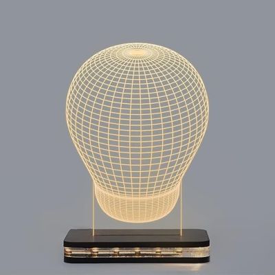 3D Bulb Design Led Night Lamp with Warm White Color Home & Living Decor