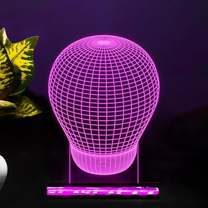 3D Bulb Design Led Night Lamp 16 Color Changing Light and Remote Control Home & Living Decor