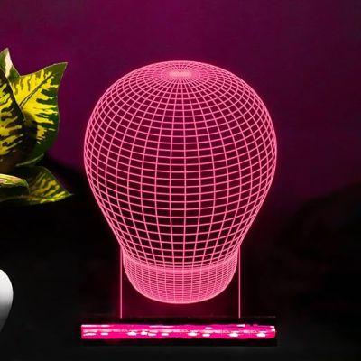 3D Bulb Design Led Night Lamp 16 Color Changing Light and Remote Control Home & Living Decor