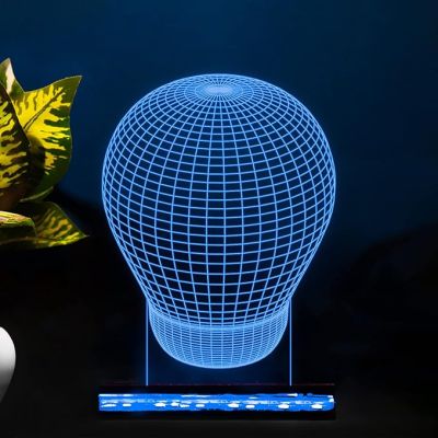 3D Bulb Design Led Night Lamp 16 Color Changing Light and Remote Control Home & Living Decor