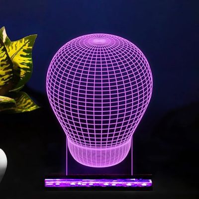 3D Bulb Design Led Night Lamp 16 Color Changing Light and Remote Control Home & Living Decor