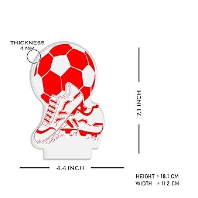 3D Illusion Football with Shoes Night Lamp with Multicolored Light Birthday Gifts for Football Player