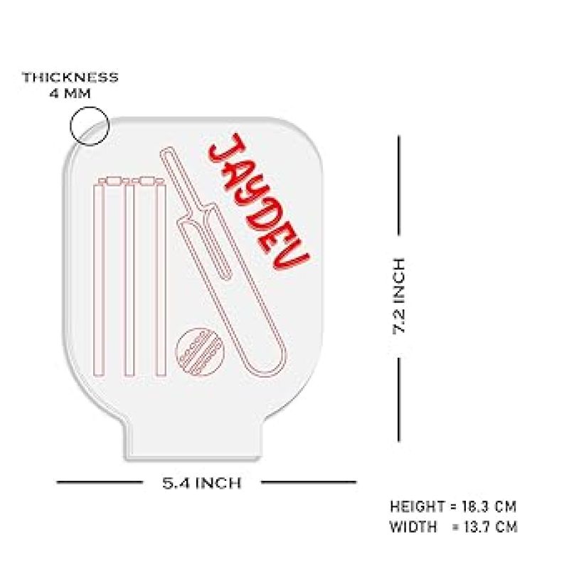 Cricket Night Lamp with Warm White Light Customized with name Gift for Cricket Lover & Sport Fans