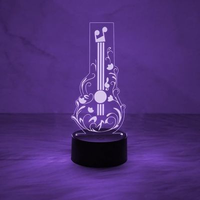 3D Illusion Guitar Night Lamp with Multicolored Light Gift For Guitar Player, Music Lover & Musician Creative Room Decor Lamp