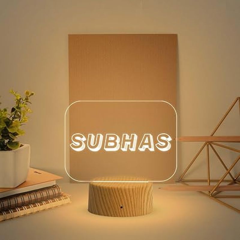 Personalized Name Night Lamp with Warm White Light Best Birthday Gift for Friends