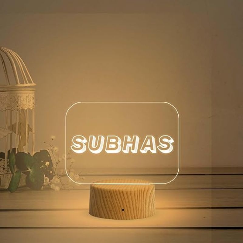 Personalized Name Night Lamp with Warm White Light Best Birthday Gift for Friends