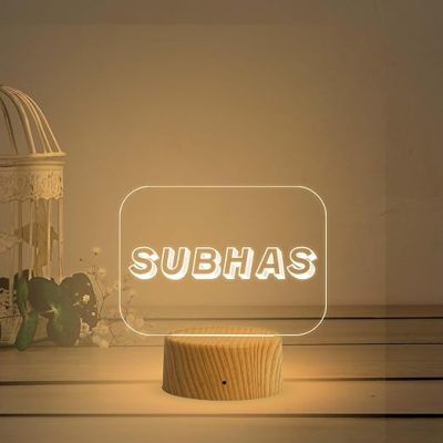 Personalized Name Night Lamp with Warm White Light Best Birthday Gift for Friends