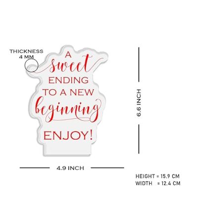 3D Illusion A Sweet Ending to a New Beginning Engraved Graduation Night Lamp with Warm White Light Gift for Student & Motivational Lamp