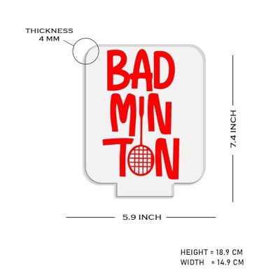 3D Illusion Badminton Night Lamp with Warm White Light Gift for Badminton Player