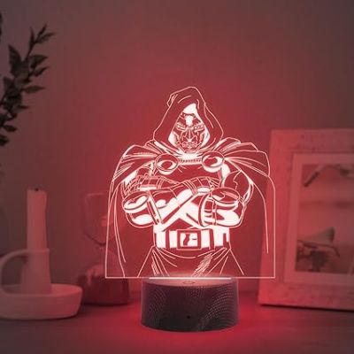 3D Illusion Doctor Doom Marvel Night Lamp with Multicolor Light Gift For Marvel Super Heroes Fans