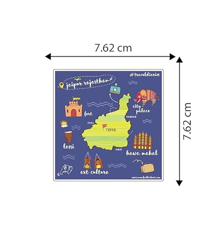 Jaipur Rajasthan Fridge Magnet Home & Kitchen Decor Indian States Culture Theme Magnet & Travel Souvenir