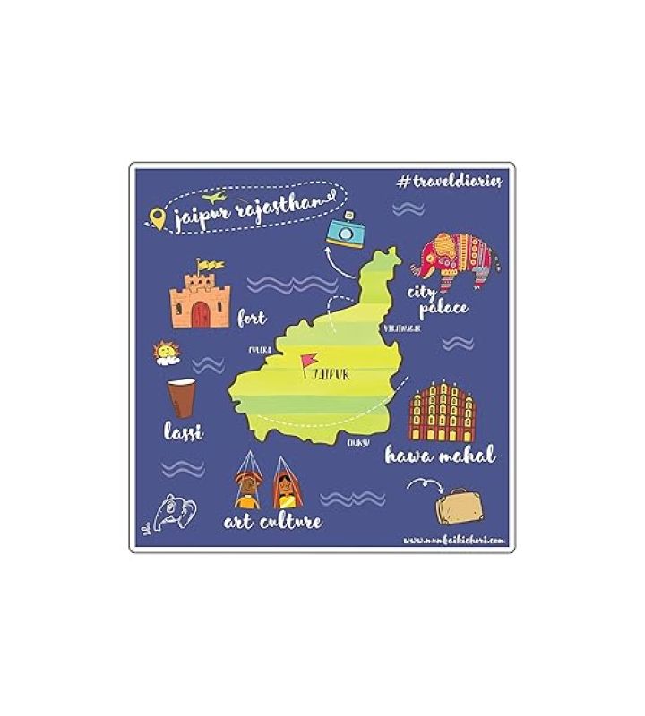 Jaipur Rajasthan Fridge Magnet Home & Kitchen Decor Indian States Culture Theme Magnet & Travel Souvenir