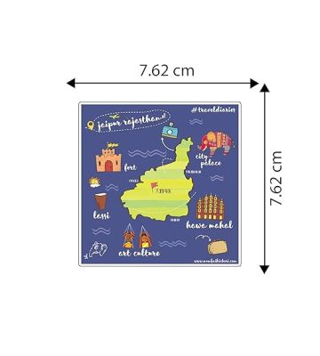 Jaipur Rajasthan Fridge Magnet Home & Kitchen Decor Indian States Culture Theme Magnet & Travel Souvenir