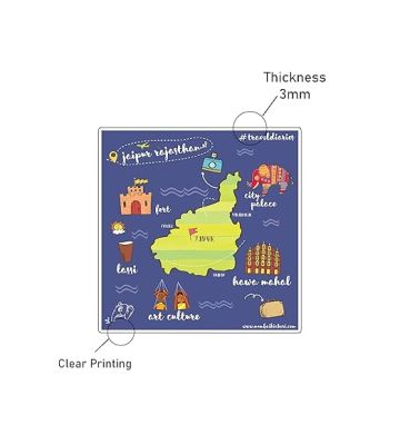 Jaipur Rajasthan Fridge Magnet Home & Kitchen Decor Indian States Culture Theme Magnet & Travel Souvenir