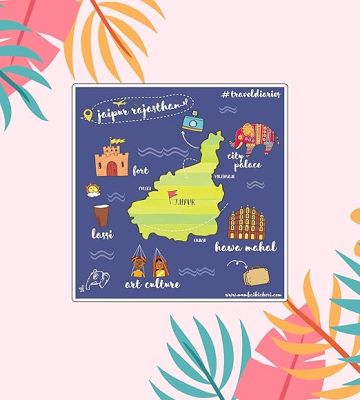 Jaipur Rajasthan Fridge Magnet Home & Kitchen Decor Indian States Culture Theme Magnet & Travel Souvenir