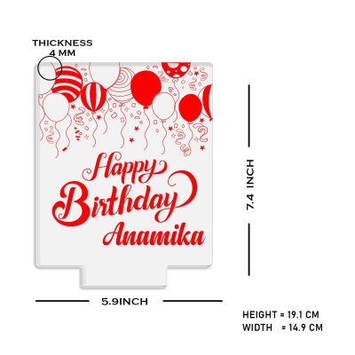 Personalized Happy Birthday Balloon Design Night Lamp with Multicolored Light Customized with Name Best Birthday Gifts for Friends Girls Boys Men Women & Birthday Home Decor