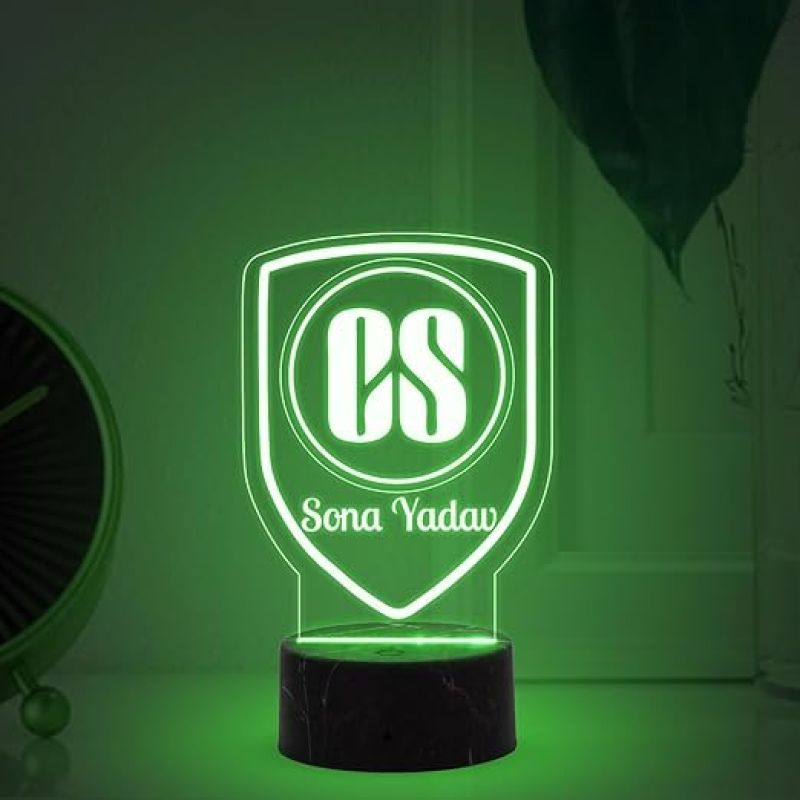 Company Secretary (CS) Desk Name Plate Night Lamp with Multicolored Light Unique Gifts for CS Friends, Office Colleagues Corporate