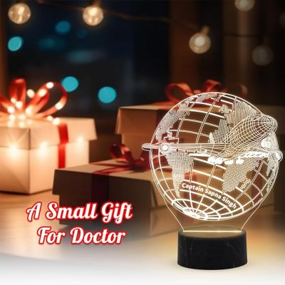 Airplane Night Lamp with Warm White Light Gift for Pilot & Airplane Lovers Gifts for World Travelers