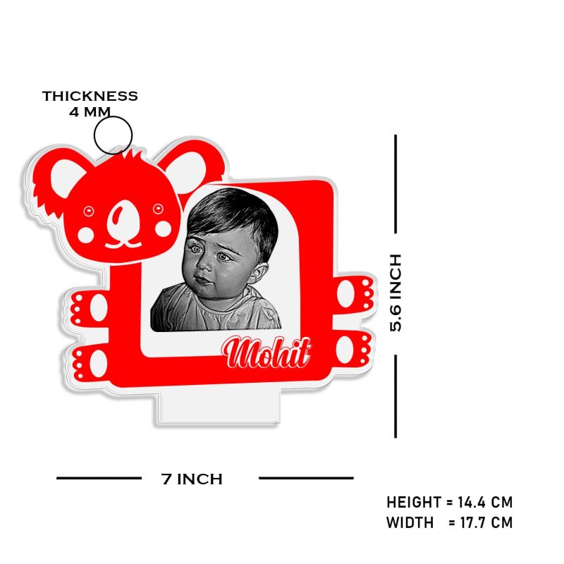 Personalized Baby Photo Night Lamp with Multicolored Light Gift for Kid Birthday Baby Room & Home Decor