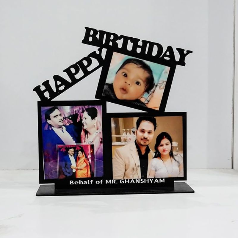 Personalized Happy Birthday Baby & Family Collage Photo Frame Best Gift For Birthday Memorable Gift for Family