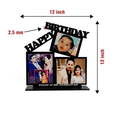 Personalized Happy Birthday Baby & Family Collage Photo Frame Best Gift For Birthday Memorable Gift for Family