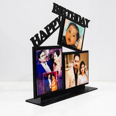 Personalized Happy Birthday Baby & Family Collage Photo Frame Best Gift For Birthday Memorable Gift for Family