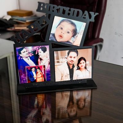 Personalized Happy Birthday Baby & Family Collage Photo Frame Best Gift For Birthday Memorable Gift for Family