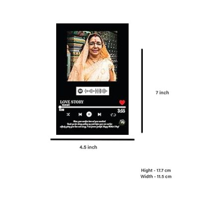 Spotify Mom Photo Frame Customized with Photo, Song, Scannable Barcode Gift for Mothers Day Memorable Birthday Gift For Mom