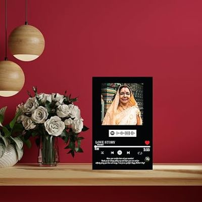 Spotify Mom Photo Frame Customized with Photo, Song, Scannable Barcode Gift for Mothers Day Memorable Birthday Gift For Mom