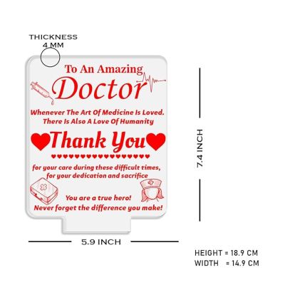To An Amazing Doctor Engraved Night Lamp with Warm White Light Thankyou & Appreciation Gift for Doctor