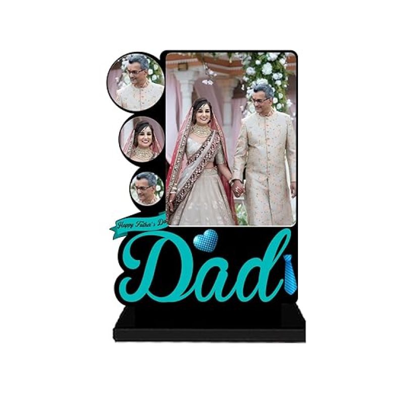 Personalized Father Daughter Together Photo Frame Table Top Gift for Fathers Day Gift for Daughter Wedding